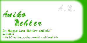 aniko mehler business card